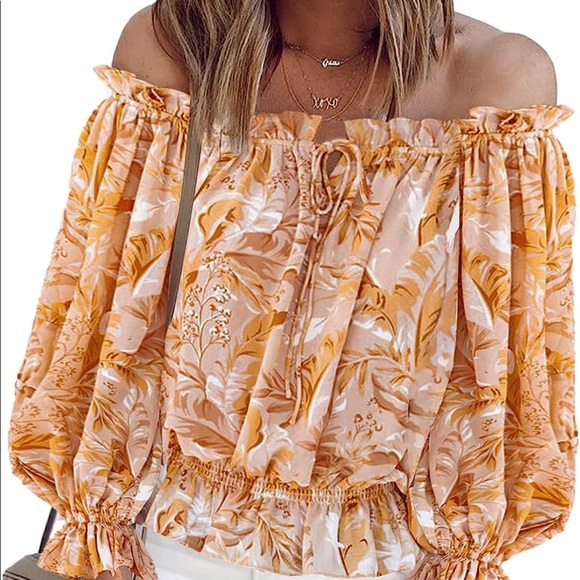 Tops - Off the shoulder Floral top